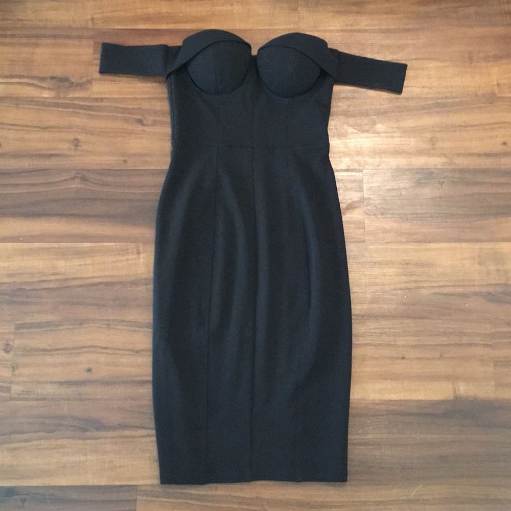 Black off shoulder dress